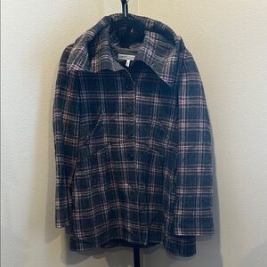 Morgane Le Fay Gray and Red Plaid Jacket